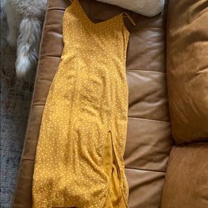 Yellow and white dress